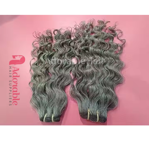 Extensión de cabello virgen crudo de la India Paquete de trama de Cabello Hermoso DEL SUR DE LA India de 26 pulgadas con frente de encaje - Product Image 1