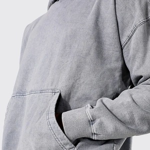 Sudadera con Capucha Extra Grande para Hombre, Personalizada 2025, Lavado Ácido, 100% Algodón, Felpa, Cómoda, Transpirable y de Secado Rápido, Gran Venta para Invierno - Product Image 4