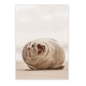 Impresión artística de foca en formato A4, diseño personalizado de naturaleza muerta - Product Image 1