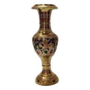 Vase décoratif en fonte d'aluminium Vase à fleurs de table coulé brut Vase en métal en laiton antique et décor à la maison - Product Image 3