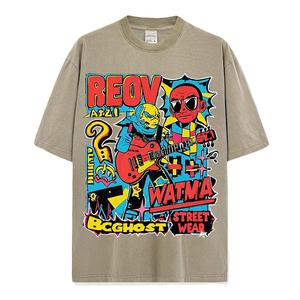 T-shirt unisexe à coupe classique, motif à carreaux, en coton 100% premium, respirant, tricoté, décontracté - Product Image 1