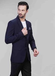 Blazer classique pour homme en bleu marine paon, fourni directement par l'usine, idéal pour le bureau, les voyages et les tenues décontractées chic, disponible à prix réduit. - Product Image 3
