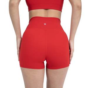 Short d'entraînement taille haute pour femme Booty-Lifting respirant double couche poches latérales loisirs de plein air Fitness Yoga Shorts - Product Image 4