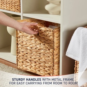 Water Hyacinth Foldable Storage <b>Wicker</b> Bins <b>Basket</b> Handmade Storage <b>Basket</b> Wholesale eco-friendly Made in Vietnam - Product Image 6