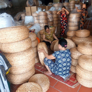 Articles chauds grand panier de rangement en jacinthe d'eau tissé à la main avec poignées faites à la main de qualité panier à linge domestique durable - Product Image 3