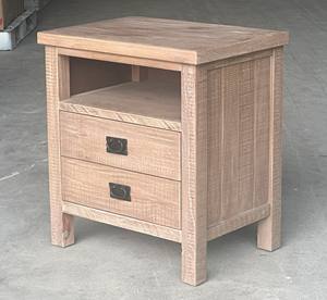 Mesita de noche de madera gris de 17 "de construcción fuerte con acabado de base de agua no tóxico para dormitorios de niños - Product Image 2