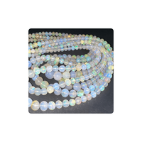 Perles rondes facettées en opale d'Éthiopie de qualité supérieure, 5-8 mm, opale naturelle pour la création de bijoux, sur mesure