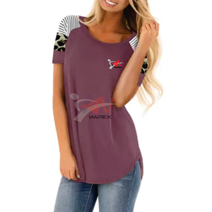 T-shirt de haute qualité avec impression personnalisée du logo pour femmes T-shirt Sumer en coton personnalisé flexible pour femmes - Product Image 2