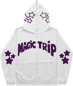 เสื้อฮู้ดผู้ชายโอเวอร์ไซส์ผ้าฝ้าย100% พิมพ์ลายได้ตามต้องการสไตล์สตรีทพิมพ์ลายพัฟ3D - Product Image 5