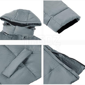 2025 New Style <b>Men's</b> Puffer <b>Long</b> Winter <b>Jacket</b> Custom Design Hooded Collar Front Logo Low MOQ 100% Polyester Breathable Quick - Product Image 6