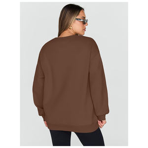 Sudadera extragrande personalizada para mujer, Sudadera de cuello redondo cómoda, precios al por mayor - Product Image 6