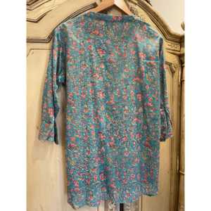 Chemise en Chiffon Imprimé Floral Forêt Liberty, Respirante, Viscose, Élément de Mode Bois de Santal - Product Image 3