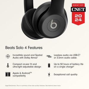Auriculares inalámbricos Bluetooth supraaurales, hasta 50 horas de duración de la batería, comodidad ultraligera, sonido potente y equilibrado - Product Image 4