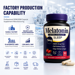 Capsules de mélatonine Bien-être nocturne Végétarien Sans sucre Compléments alimentaires Emballage personnalisé en usine Marque privée Faible MOQ - Product Image 3