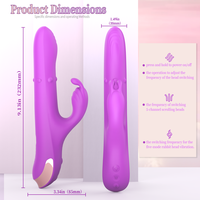 S-HANDE 4 in 1 Leistungs starke Schub kaninchen Vibratoren Rotierender Ball Klitoris Stimulator Vaginal Vibrator Sexspielzeug für Frauen
