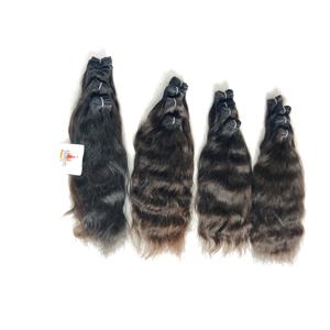 Wavy Natural Bundle <b>Color</b> Virgin Black Women Cheap Indian Temple Processing None <b>Braiding</b> Unprocessed Human <b>Hair</b> Extensions - Product Image 2