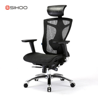 SIHOO V1 Convient aux grandes morphologies Chaise de bureau ergonomique en maille avec dossier bionique Chaise de patron avec repose-pieds
