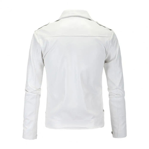 Meilleurs produits de vente Veste en cuir à manches longues pour hommes Veste en cuir de haute qualité pour hommes - Product Image 4