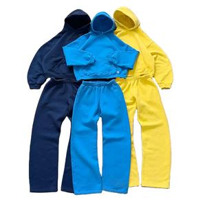 Survêtement ample et court en molleton uni pour homme, coupe boxy, personnalisable, vente en gros, bon prix - Product Image 3