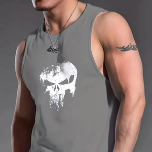 Camiseta sin mangas con estampado de calavera en 3D para hombre, camiseta sin mangas de tendencia Hip Hop, camiseta de verano para gimnasio, camiseta de moda para hombre - Product Image 3