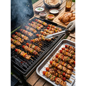 Brochetas para Barbacoa de 30 cm de Grosor, Palitos Resistentes para Parrilla, Accesorios para BBQ - Product Image 2