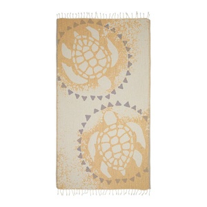 Toalla de Playa Turca al por Mayor - Turtle's Dream, Diseño de Tortuga Marina en Jacquard, 100% Algodón Turco, Proveedor OEM para Hoteles, Piscinas y Spas - Product Image 1