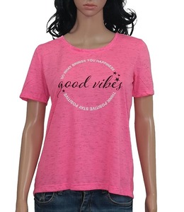 T-shirt élégant pour femmes 2025 coton Basic Casual Top Logo personnalisé imprimé Prix de gros abordable - Product Image 4