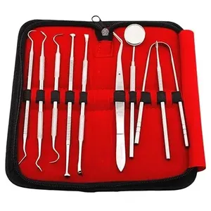 Kit professionnel d'hygiène dentaire en acier inoxydable : gratte-tartre manuel et instruments de détartrage pour éliminer la plaque dentaire - Product Image 6