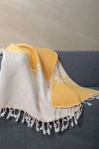 Serviette de plage et couverture XL en coton biologique turc 100% jacquard, lavable en machine, super douce, ultra absorbante - Product Image 6