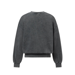 OEM de fabricación personalizada de las mujeres Casual Elegance Terry Cloth sudadera de invierno largo Relax Fit con puños acanalados y logotipo frontal - Product Image 2