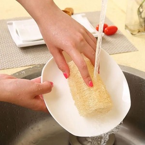 Esponja <span class=keywords><strong>de</strong></span> Lufa Natural Larga Ecológica para Lavar Platos, Antiadherente, Buena Absorción, Cepillo para Ollas, Baño y Cocina - Product Image 4