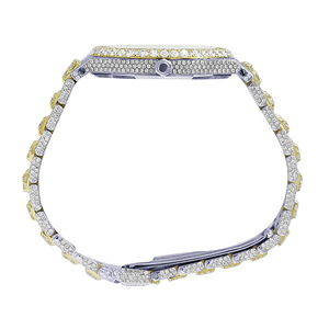 Reloj de Lujo de Alta Gama Personalizado con Moissanita Engastada en Acero Inoxidable, Cristal Recubierto, Claridad VVS, Estilo Hip Hop, Cuarzo, Edición Limitada - Product Image 2