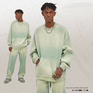 OEM Streetwear ácido lavado sudaderas con capucha Casual Vintage lavado hombres sudaderas con capucha y chándal marca privada hombres trajes sudadera sudaderas con capucha - Product Image 2