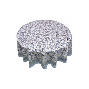 Mantel redondo Jacquard de algodón 100% al mejor precio, estampado a mano, bien absorbente, 20 láminas, 180Cms - Product Image 1
