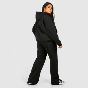 Venta caliente de gran tamaño de las mujeres personalizadas pulóver con capucha chándal con logotipo gimnasio ajuste pantalones de chándal Streetwear Joggers conjunto - Product Image 2