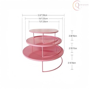 Support à gâteau en métal de qualité supérieure avec une finition moderne élégante, parfait pour les gâteaux de mariage, les tables de desserts, les fêtes et l'affichage à domicile - Product Image 6
