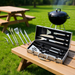 Juego de 6 Utensilios para Barbacoa de Acero Inoxidable, 42 cm, Cromado 06420, Accesorios de Cocina Duraderos y Elegantes - Product Image 3