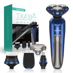 Afeitadora Eléctrica Recargable para Hombre 4 en 1 con Cabezal Giratorio, Recortadora de Barba, Recortadora de Nariz, Cepillo Facial, Inalámbrica, Triple Cuchilla, IPX7 - Product Image 1