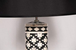 Lampe LED artisanale haut de gamme en os incrusté avec culot E26, alimentation CA, intensité variable, écologique, lampe de table moderne pour la décoration intérieure Tradebyd - Product Image 2