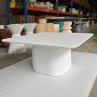 Table basse décorative en béton de poterie vietnamienne Table ronde légère meubles d'extérieur en ciment avec logo gratuit