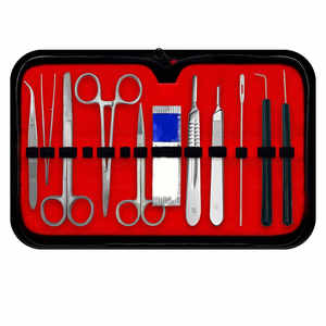 Kit d'instruments de dissection chirurgicale en acier inoxydable de haute qualité certifié CE, ensemble de dissection pour étudiants, outils chirurgicaux de base - Product Image 6