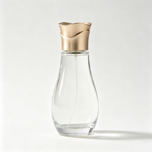100ml Square Luxury Designer Perfume Bottle EDP EDT Lasts 12h <b>Spray</b> Screw Cap Stainless Steel Collar Glass 15x12x10cm Elegant - Product Image 1