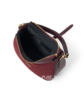 กระเป๋าสะพายไหล่หนังกลับทรงโค้ง- หนังแท้อิตาลี- งานแฮนด์เมด- PM669 - Product Image 3
