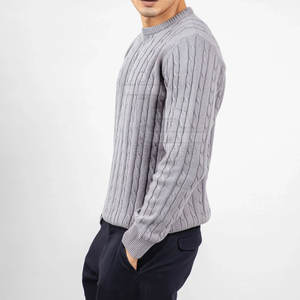 Meilleures ventes en ligne Pull-over respirant 100% laine pour hommes avec logo sur le devant Taille personnalisée Vente en gros - Product Image 4