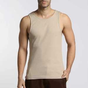Débardeur Sportif Homme Personnalisé en Coton Tricoté Respirant 100% Coton, Col Rond, Style Décontracté Uni, Grande Taille, Imprimé Sérigraphié - Product Image 1