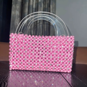 Bolso de mano con cuentas de lujo hecho a mano para mujer, bolso de mujer para fiesta de noche - Product Image 1