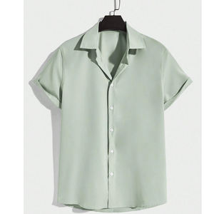 Vente en gros personnalisée différentes couleurs polyester coton chemises habillées formelles à manches longues pour hommes, couleur unie, décontractées, vêtements de plage - Product Image 4