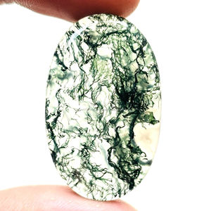 100% Natural suave musgo ágata suelta piedra preciosa cabujón hecho a mano tamaño libre joyería fabricación piedra pulida tratamiento - Product Image 3