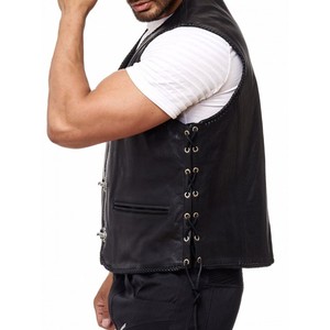 Chaqueta de cuero de alta calidad para hombre con cuello levantado estilo formal - Product Image 2