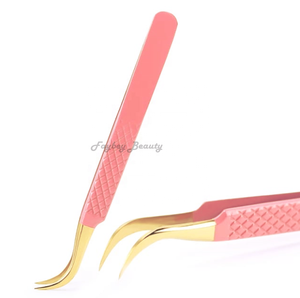 Offre Spéciale pince à cils en acier inoxydable avec logo personnalisé pince à épiler extension à pointe en fibre fournitures - Product Image 1
